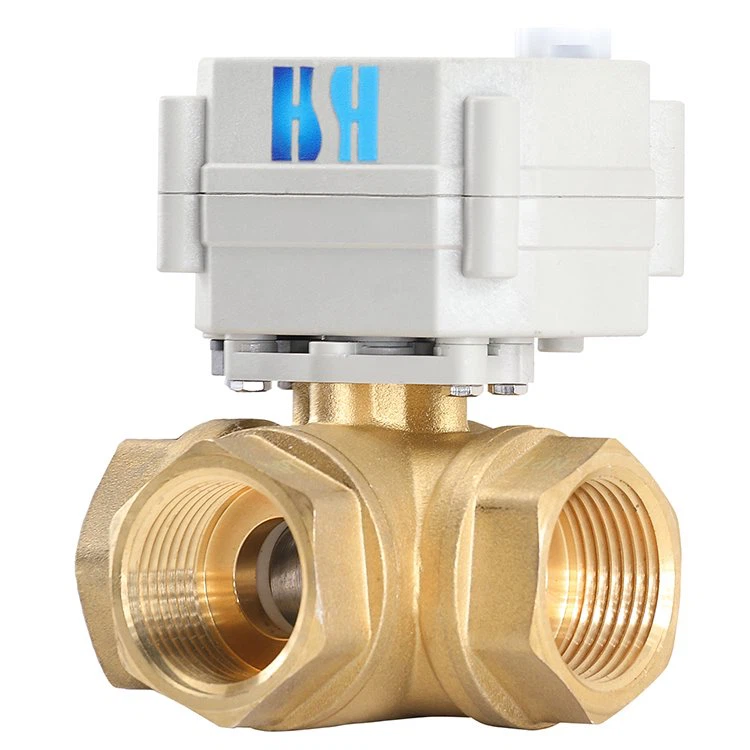 Electric Actuator 3 Way Ball Valve